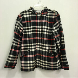 Charter Club Cotton Nylon Plaid Jacket Size M